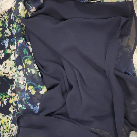 Tommy Hilfiger Navy Blue Floral Halter Dress With Belt 6 - Picture 12 of 13